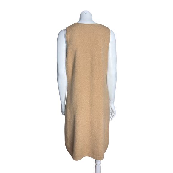 Vince Dress Women's Large Tan Sleeveless Wool Alpaca Blend - Picture 2 of 6